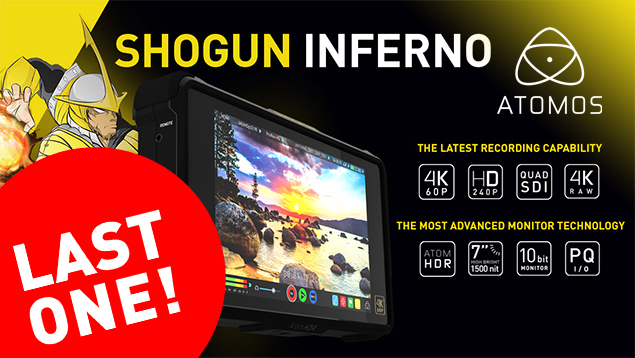 Atomos Shogun Inferno 4K HDMI/Quad 3G-SDI/12G-SDI Recording Monitor – 1500nit/10-bit/HDR