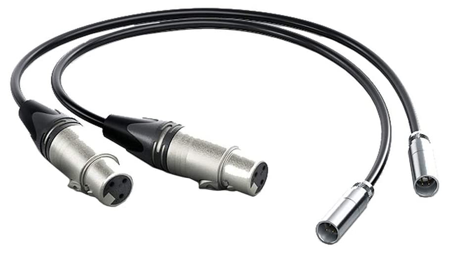 Blackmagic Design Set of 2 Mini XLR to XLR Audio Cables for Video Assist 4K (19.5")