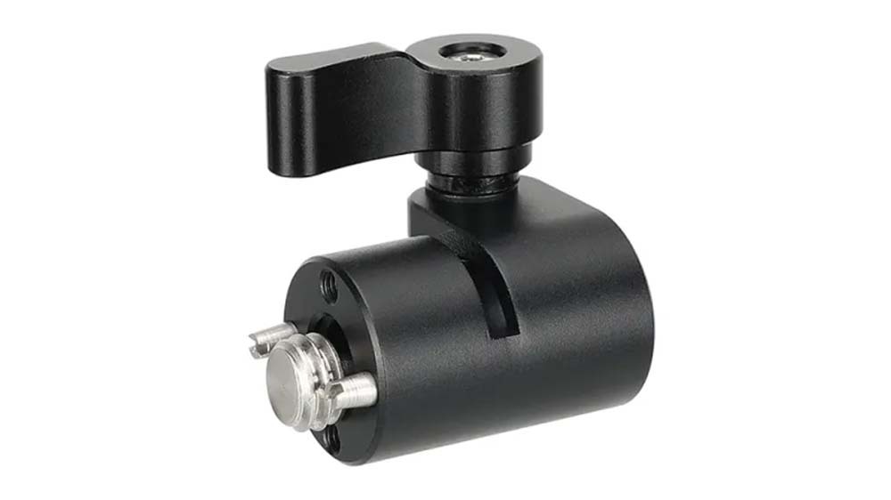 CAMVATE 15mm Single Rod Holder Clamp With 3/8"-16 Thread Screw And Anti-Twist Locating Pins