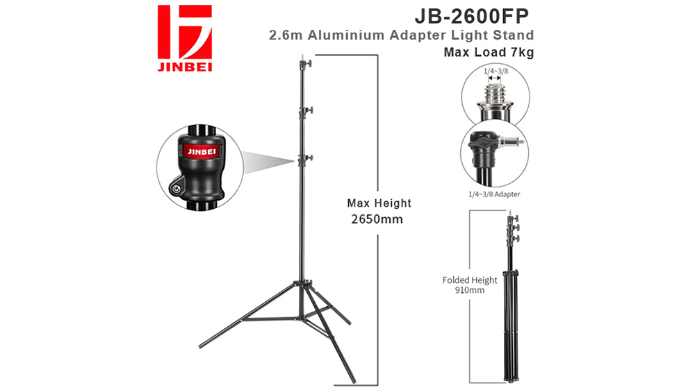 Jinbei 2.6 Metre Air Cushioned Light Stand JB2600FP