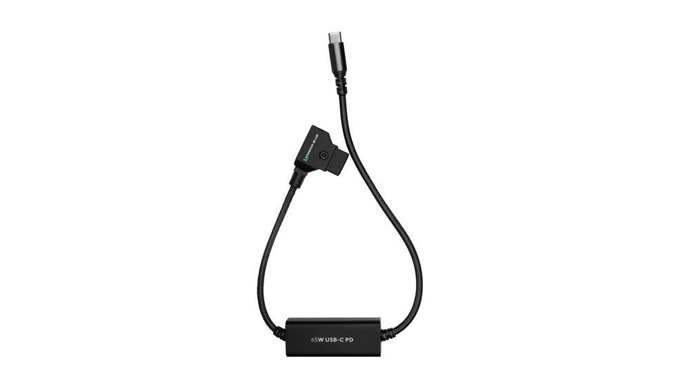 Kondor Blue 16" D-Tap to USB C Power Delivery Cable for Mirrorless Cameras & Laptops (BLACK)