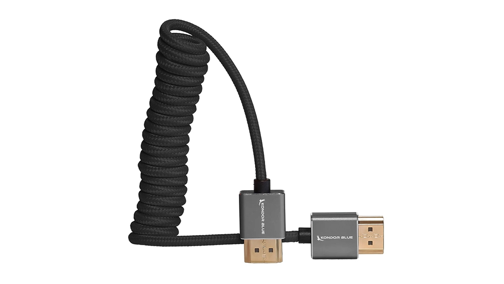 Kondor Blue Full HDMI Cable for On-Camera Monitors 12"-24" Braided Coiled