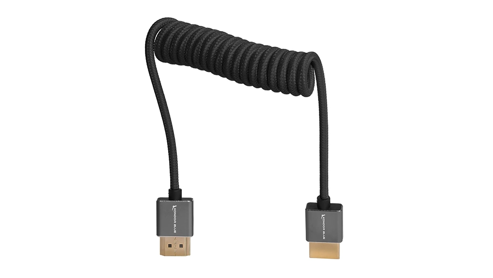 Kondor Blue Full HDMI Cable for On-Camera Monitors 12"-24" Braided Coiled