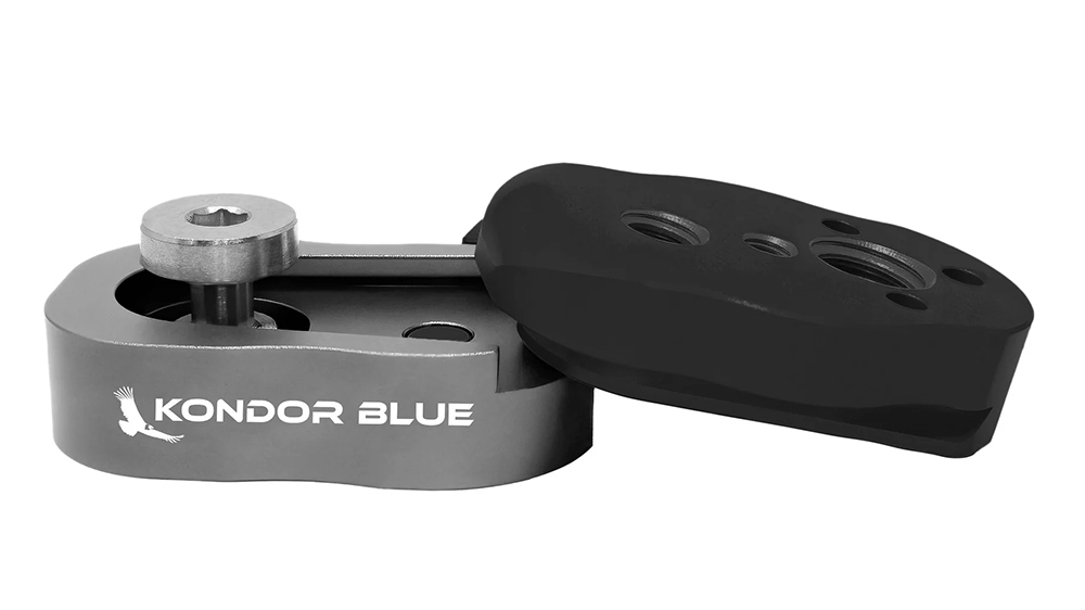 Kondor Blue Mini QR Plate For Monitors, Arms, Accessories (Raven Black)