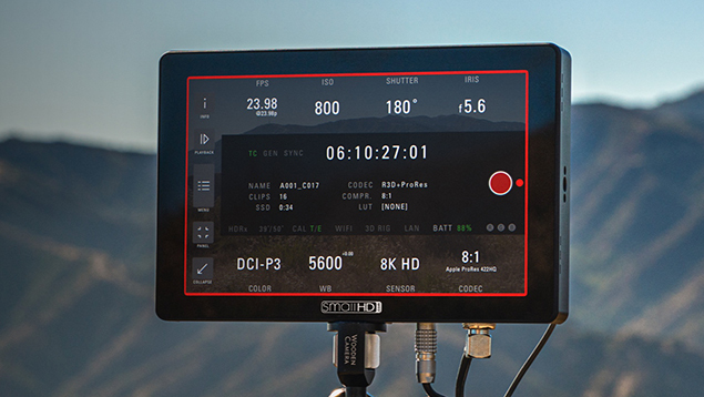 SmallHD Cine 7 On-Camera Monitor with RED Cinema Camera Control (1800nits)