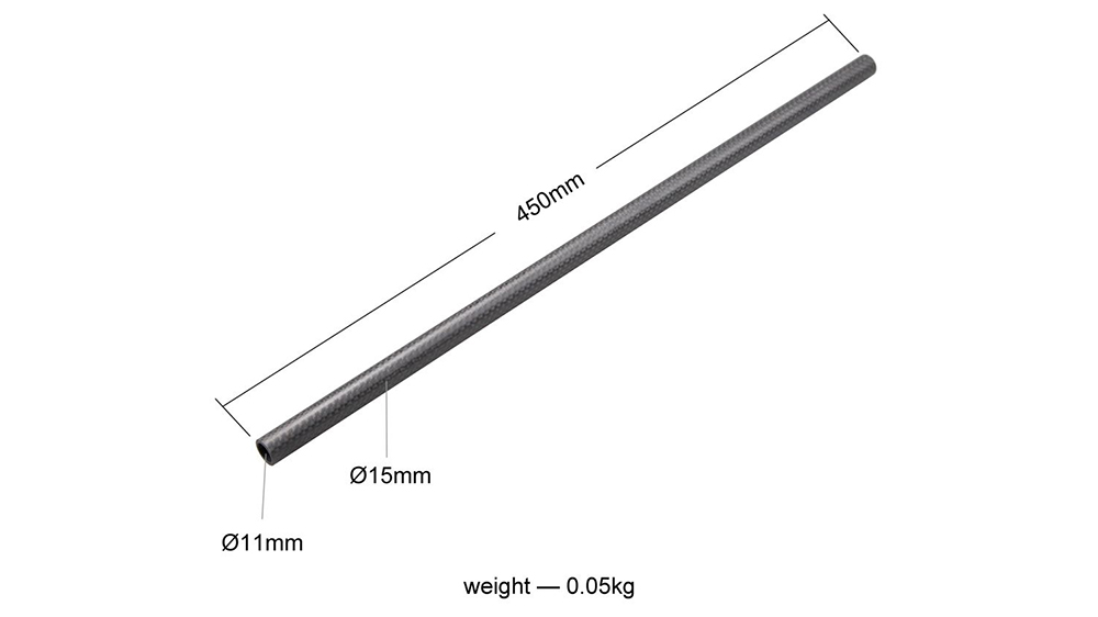 SmallRig 15mm Carbon Fiber Rod - 45cm 18 inch (2pcs) 871