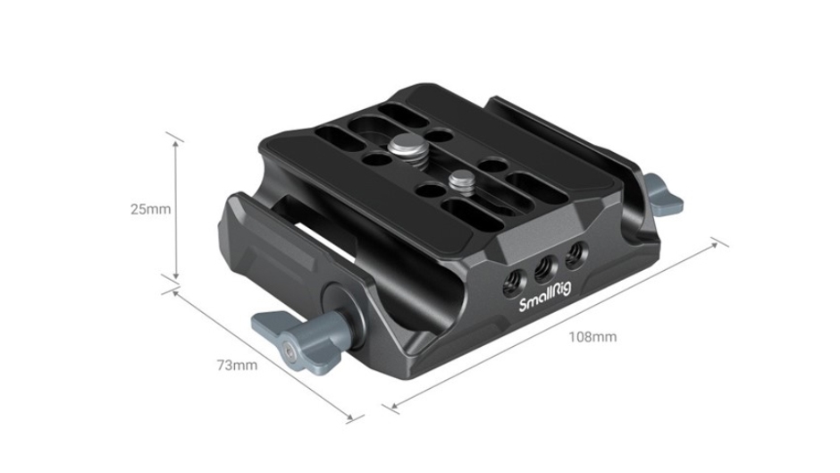 SmallRig 3357 Universal LWS Baseplate with Dual 15mm Rod Clamp
