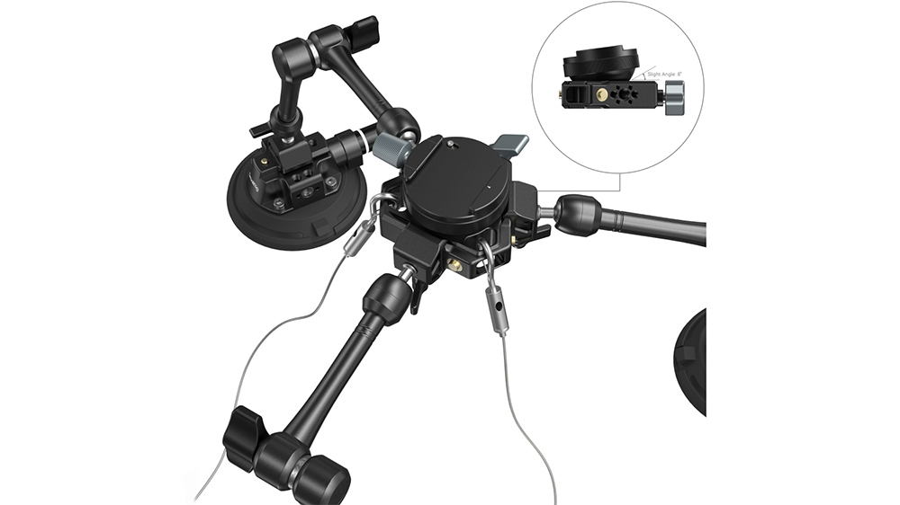 SmallRig All-in-One 4-Arm Suction Cup Camera Mount Kit for Vehicle Shooting SC-15K 3565