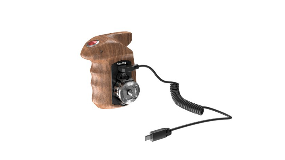 SmallRig Right Side Wooden Hand Grip with Record Start/Stop Remote Trigger for Sony Mirrorless Cameras HSR2511