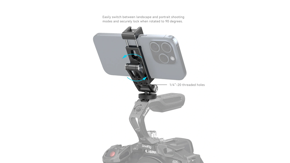 Smallrig Metal Phone Holder with Cold Shoe Mount 4382