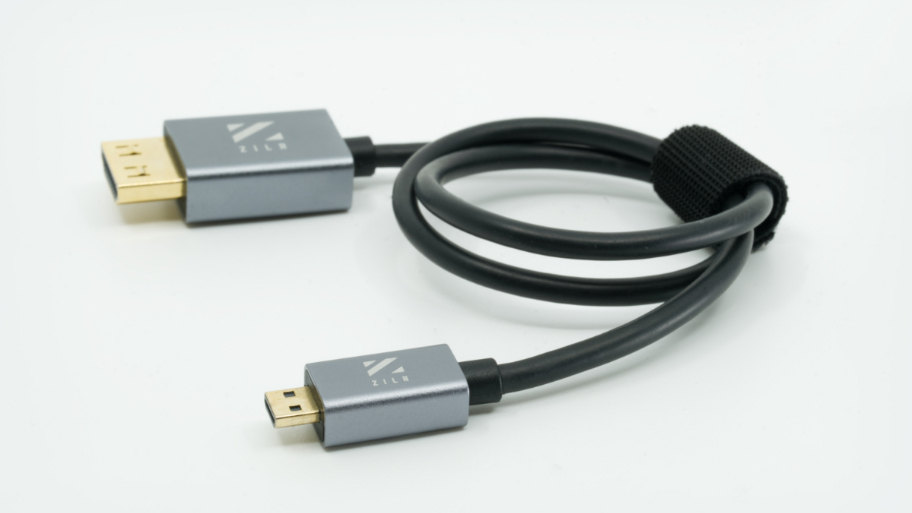 ZILR High-Speed 4kp60 Ultra-Thin Micro HDMI to Full HDMI Cable With Ethernet (1m)