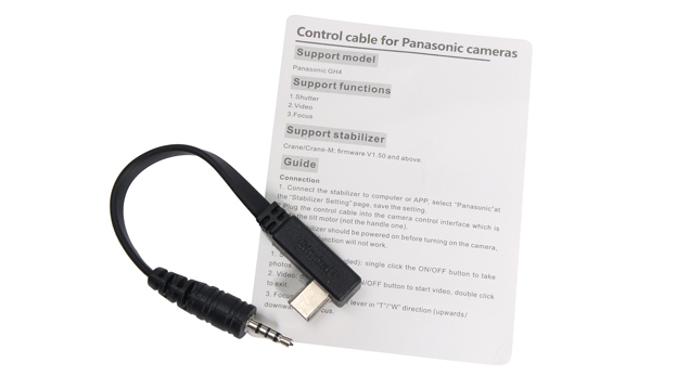 Zhiyun Camera Control Cable (Panasonic) for Crane/Crane M - FREE